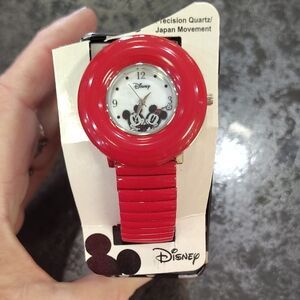 Disney Red and White Mickey Mouse Quartz Watch